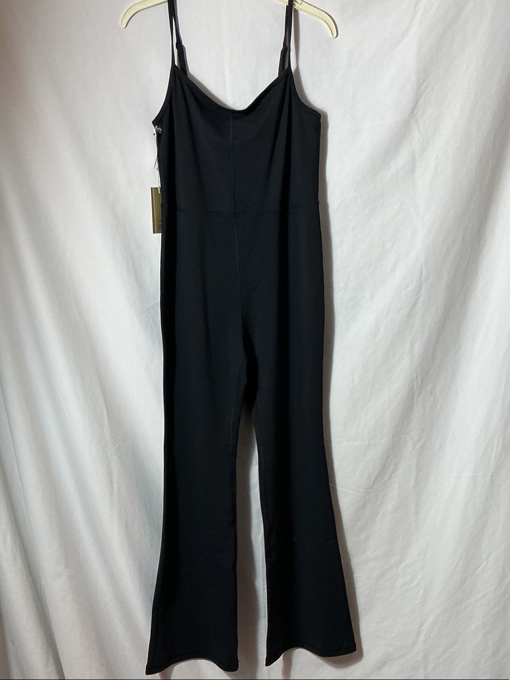 Wilfred Black Spaghetti-Strap Wide-Leg Jumpsuit